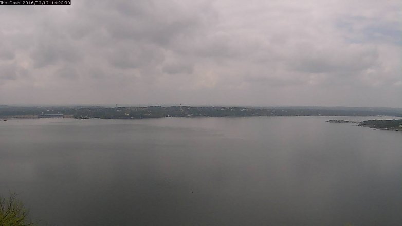 Lake Travis webcam, March 17, 2016 1:30 PM CT
