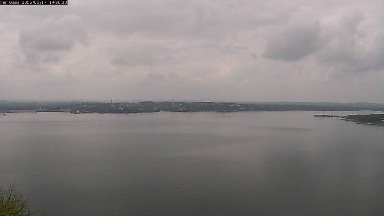 Lake Travis webcam, March 17, 2016 1:35 PM CT