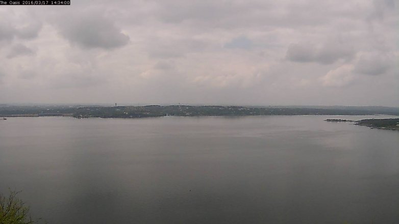 Lake Travis webcam, March 17, 2016 1:40 PM CT