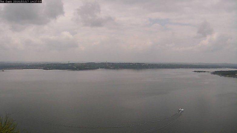 Lake Travis webcam, March 17, 2016 1:45 PM CT