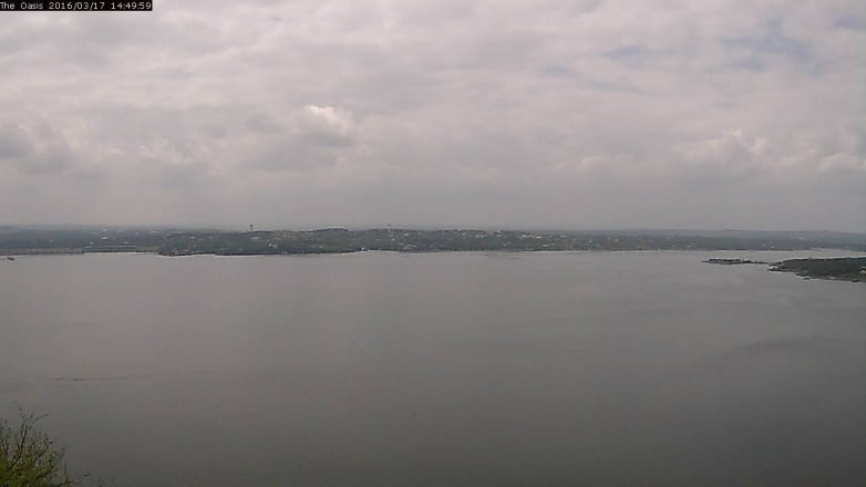Lake Travis webcam, March 17, 2016 1:55 PM CT
