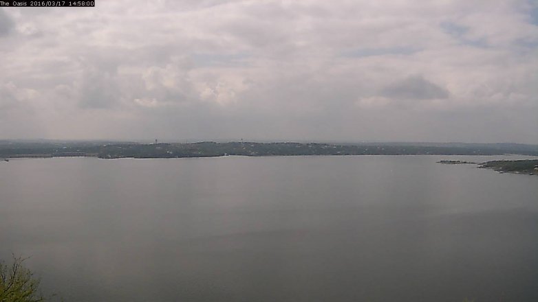 Lake Travis webcam, March 17, 2016 2:05 PM CT