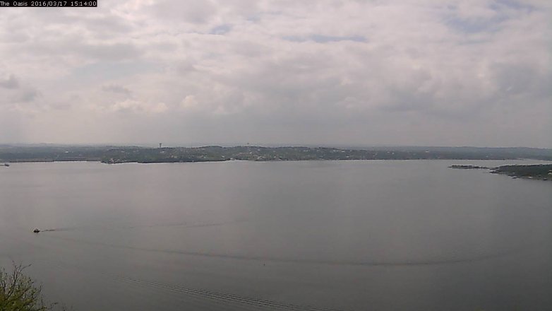 Lake Travis webcam, March 17, 2016 2:20 PM CT