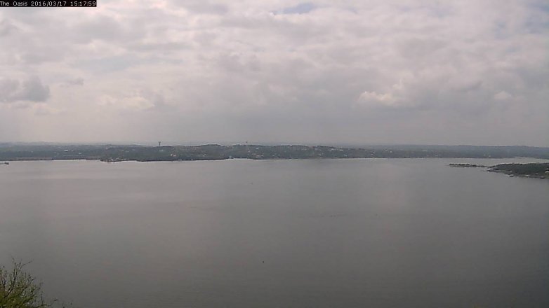 Lake Travis webcam, March 17, 2016 2:25 PM CT