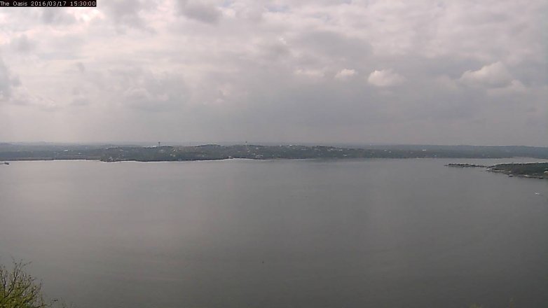 Lake Travis webcam, March 17, 2016 2:35 PM CT