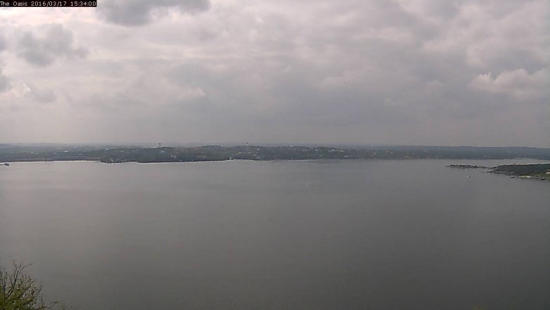 Lake Travis webcam, March 17, 2016 2:40 PM CT