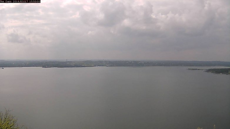 Lake Travis webcam, March 17, 2016 2:55 PM CT