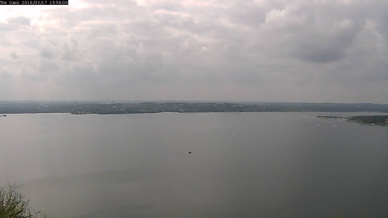 Lake Travis webcam, March 17, 2016 3:05 PM CT