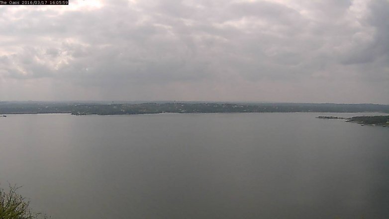 Lake Travis webcam, March 17, 2016 3:15 PM CT