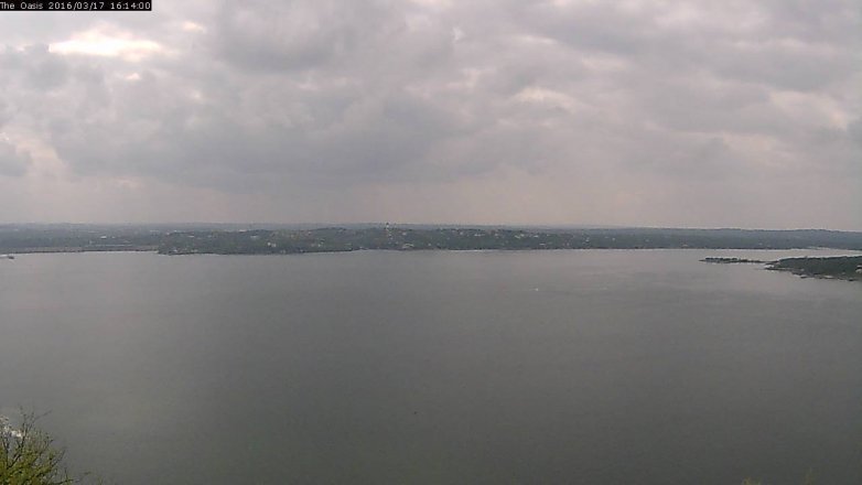 Lake Travis webcam, March 17, 2016 3:20 PM CT
