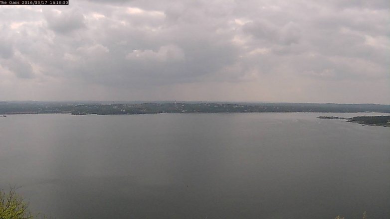 Lake Travis webcam, March 17, 2016 3:25 PM CT