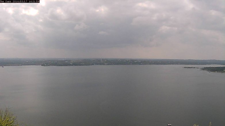 Lake Travis webcam, March 17, 2016 3:30 PM CT
