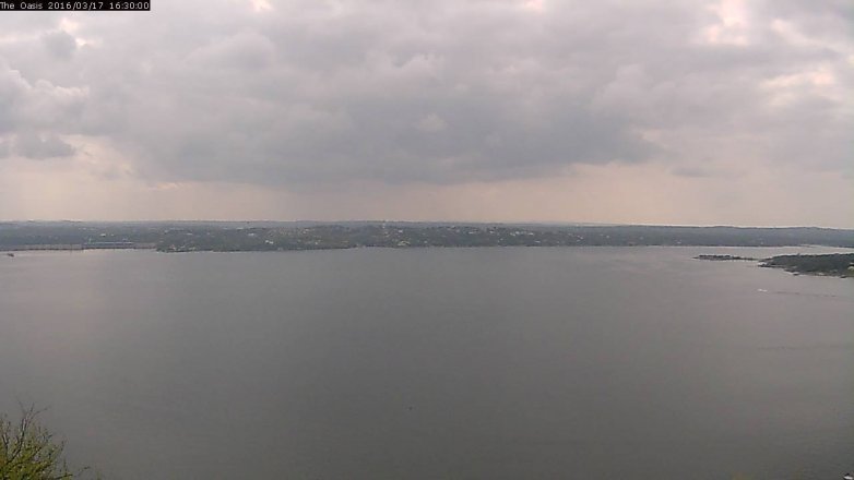 Lake Travis webcam, March 17, 2016 3:35 PM CT