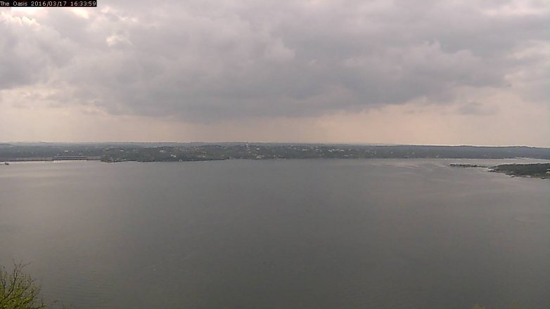 Lake Travis webcam, March 17, 2016 3:40 PM CT
