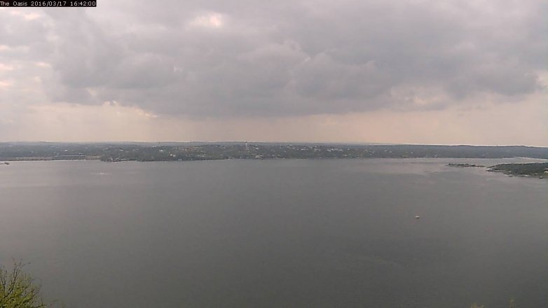 Lake Travis webcam, March 17, 2016 3:50 PM CT
