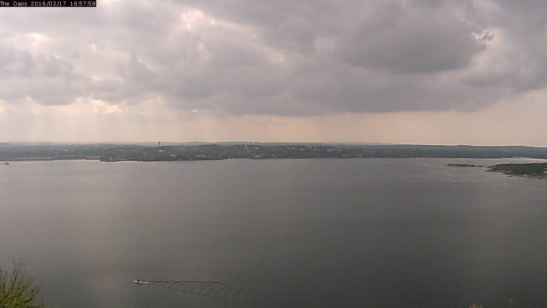 Lake Travis webcam, March 17, 2016 4:05 PM CT