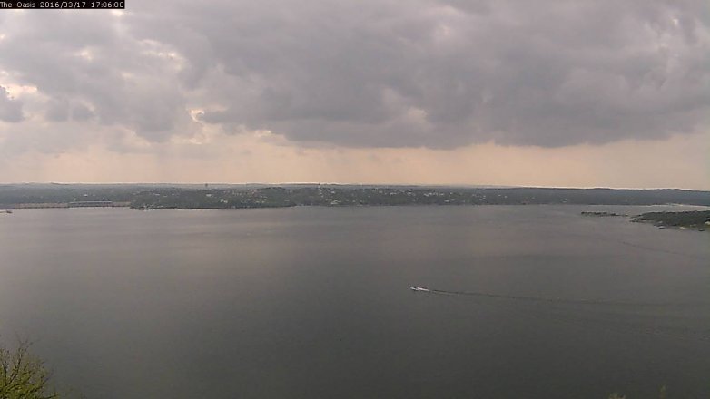 Lake Travis webcam, March 17, 2016 4:15 PM CT
