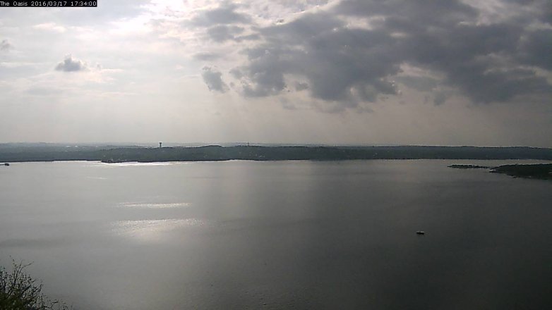 Lake Travis webcam, March 17, 2016 4:40 PM CT