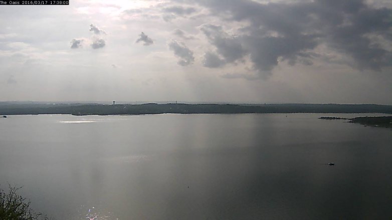 Lake Travis webcam, March 17, 2016 4:45 PM CT