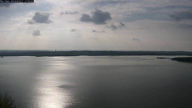 Lake Travis webcam, March 17, 2016 5:00 PM CT