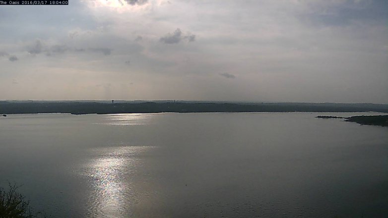 Lake Travis webcam, March 17, 2016 5:10 PM CT