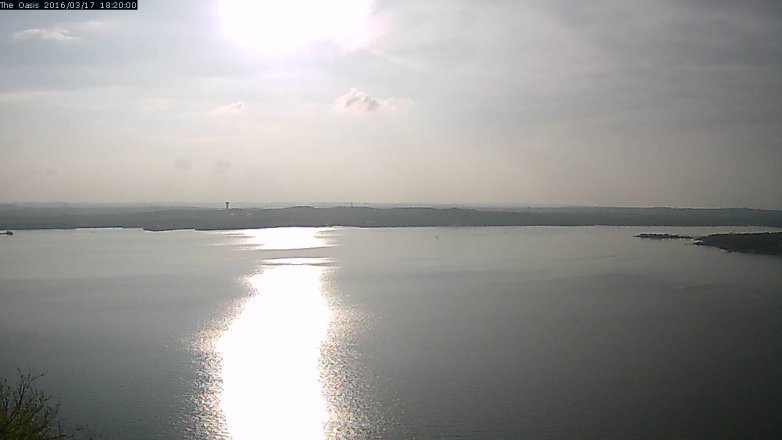 Lake Travis webcam, March 17, 2016 5:25 PM CT