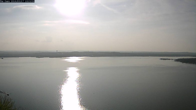 Lake Travis webcam, March 17, 2016 5:30 PM CT