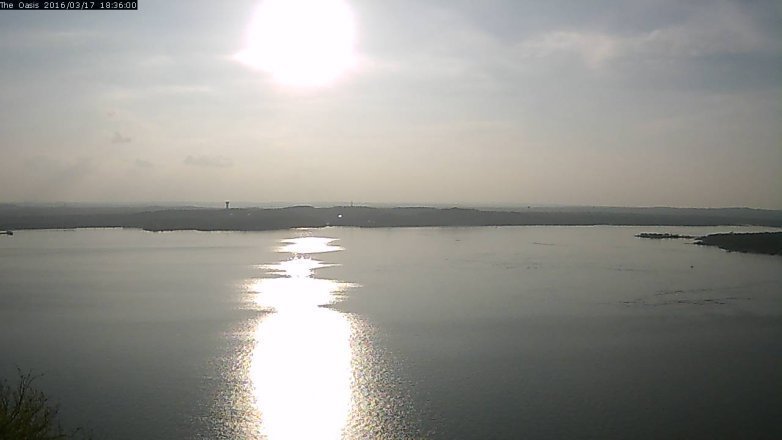 Lake Travis webcam, March 17, 2016 5:40 PM CT
