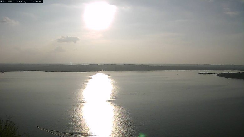 Lake Travis webcam, March 17, 2016 5:50 PM CT