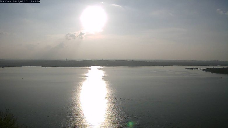 Lake Travis webcam, March 17, 2016 5:55 PM CT