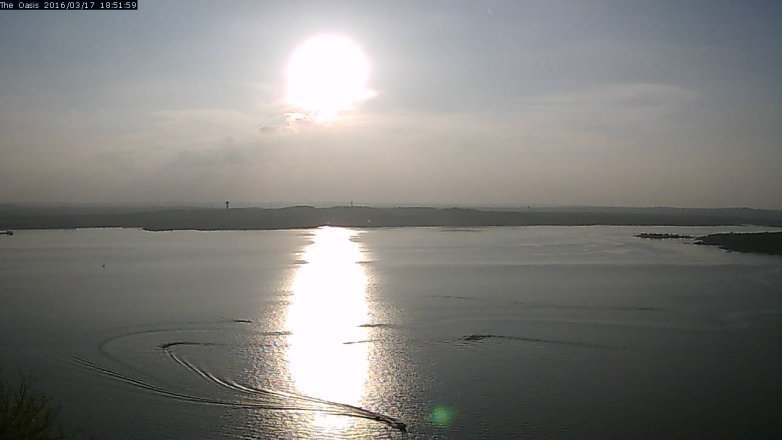 Lake Travis webcam, March 17, 2016 6:00 PM CT