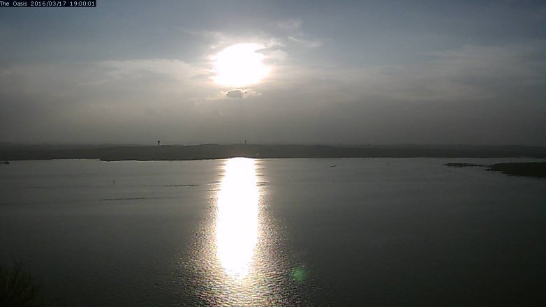 Lake Travis webcam, March 17, 2016 6:05 PM CT