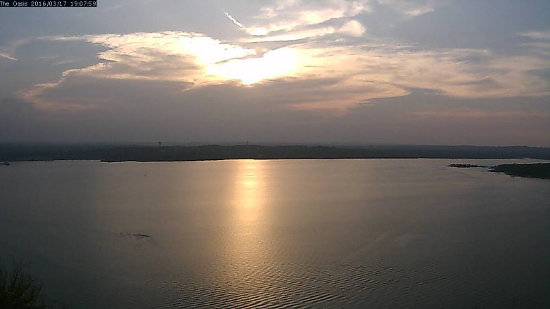 Lake Travis webcam, March 17, 2016 6:15 PM CT