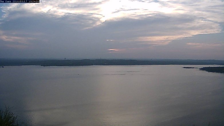 Lake Travis webcam, March 17, 2016 6:30 PM CT