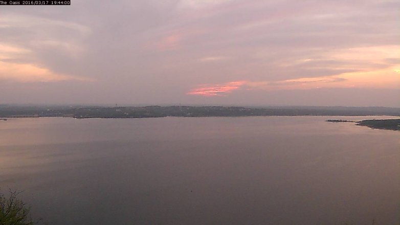 Lake Travis webcam, March 17, 2016 6:50 PM CT