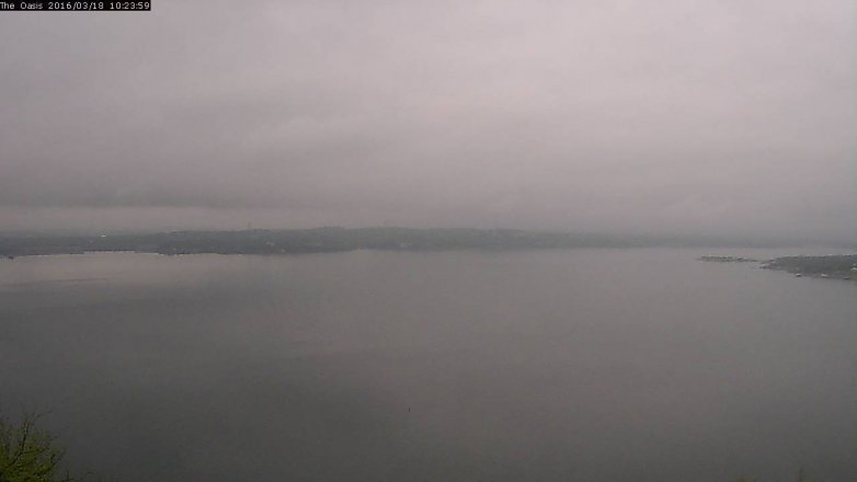 Lake Travis webcam, March 18, 2016 9:30 AM CT
