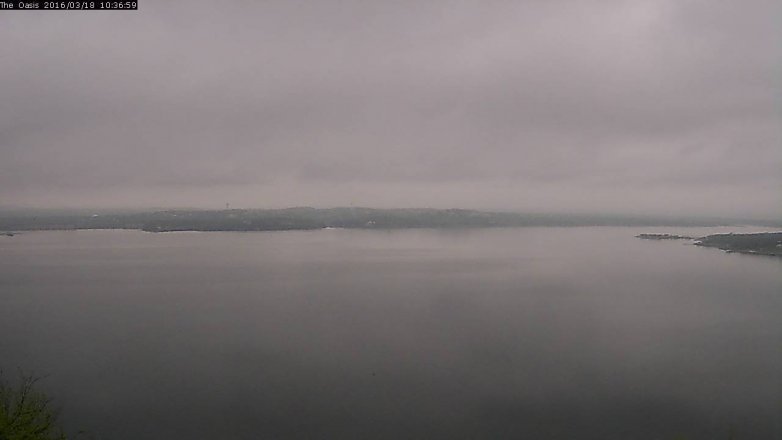 Lake Travis webcam, March 18, 2016 9:45 AM CT