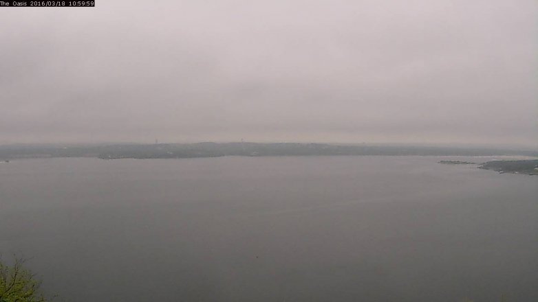Lake Travis webcam, March 18, 2016 10:05 AM CT