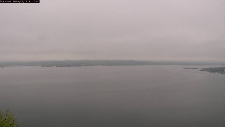 Lake Travis webcam, March 18, 2016 10:20 AM CT