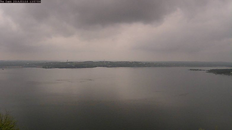 Lake Travis webcam, March 18, 2016 1:05 PM CT