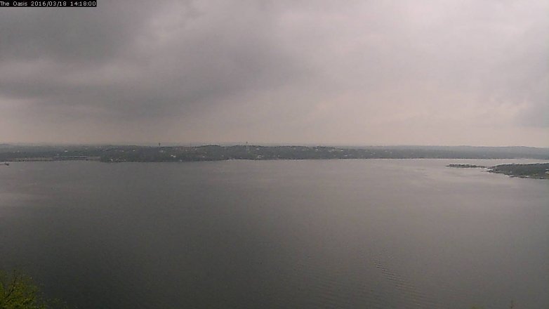 Lake Travis webcam, March 18, 2016 1:25 PM CT
