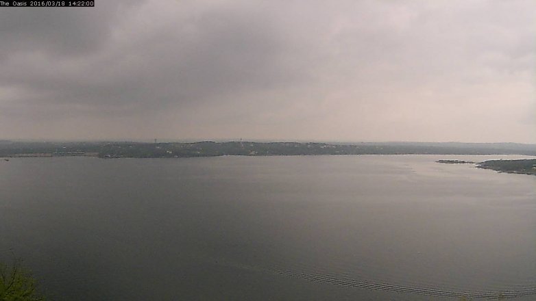 Lake Travis webcam, March 18, 2016 1:30 PM CT