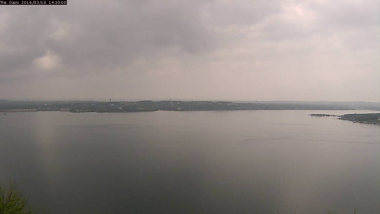 Lake Travis webcam, March 18, 2016 1:35 PM CT