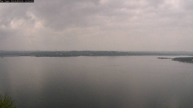 Lake Travis webcam, March 18, 2016 1:40 PM CT