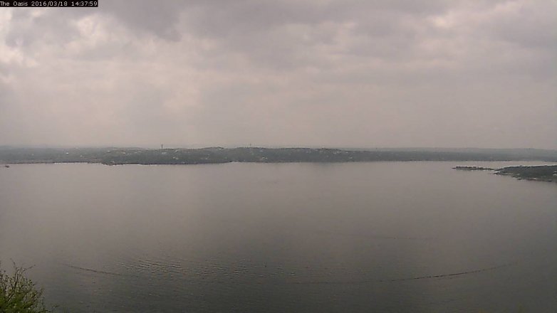 Lake Travis webcam, March 18, 2016 1:45 PM CT