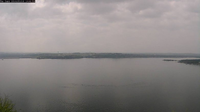 Lake Travis webcam, March 18, 2016 1:50 PM CT