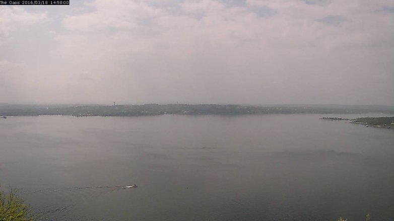 Lake Travis webcam, March 18, 2016 2:05 PM CT