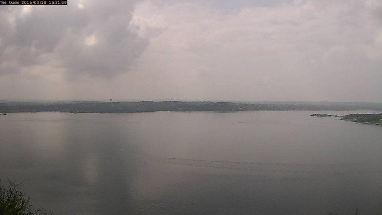 Lake Travis webcam, March 18, 2016 2:30 PM CT
