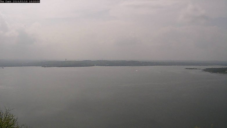 Lake Travis webcam, March 18, 2016 3:10 PM CT