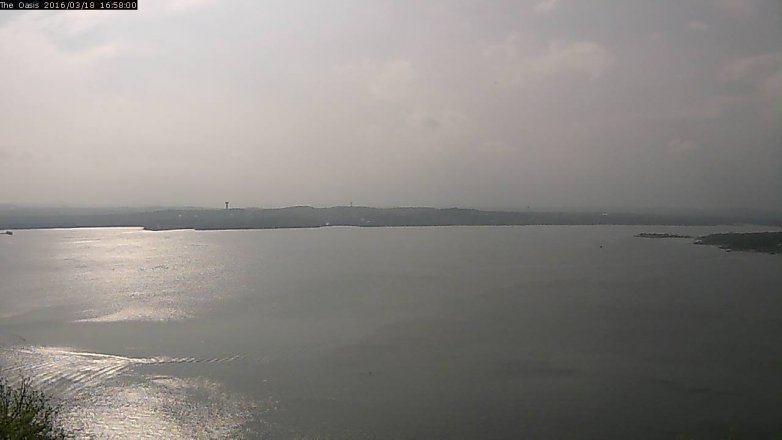 Lake Travis webcam, March 18, 2016 4:05 PM CT